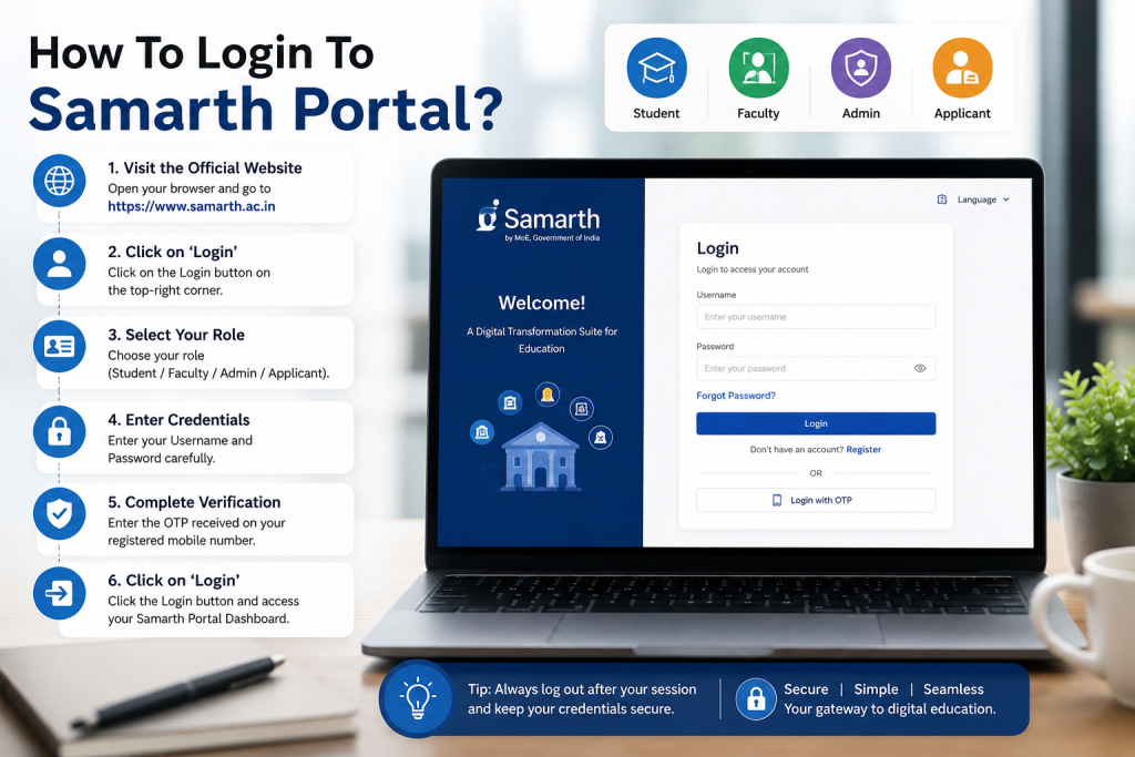 How To Login To Samarth Portal