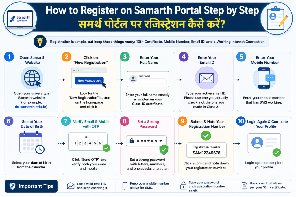 How to Register on Samarth Portal Step by Step समर्थ पोर्टल पर रजिस्ट्रेशन कैसे करें
