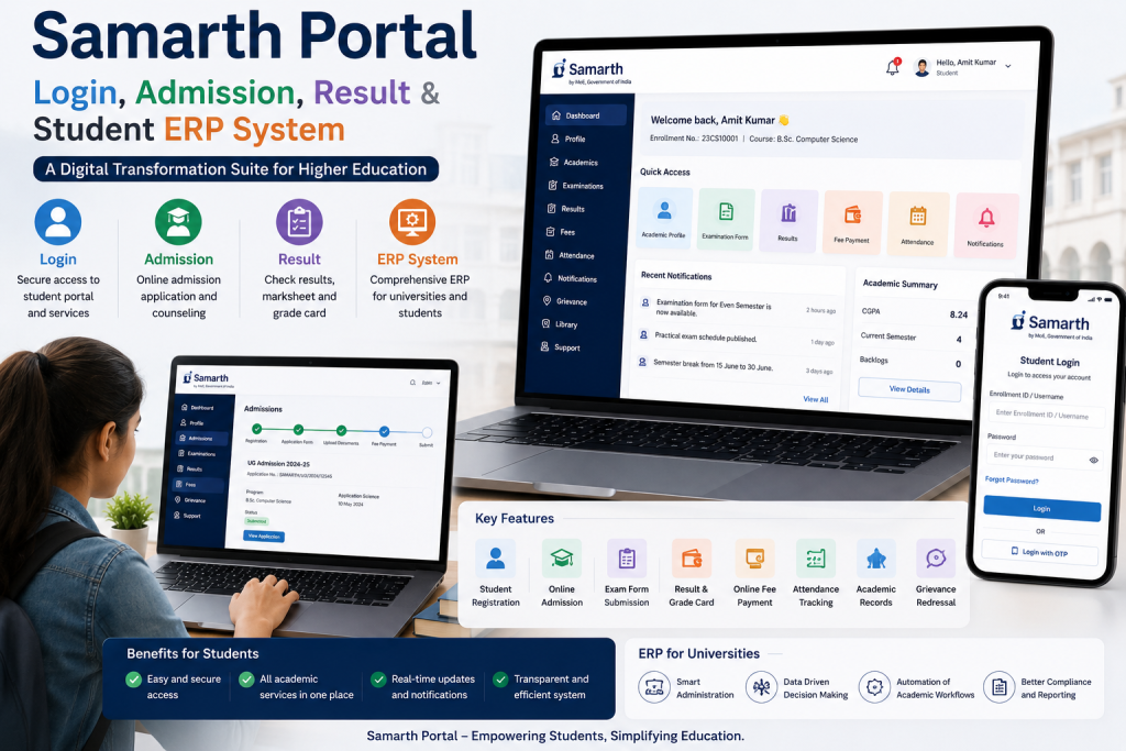 Samarth Portal Login, Admission, Result & Student ERP System
